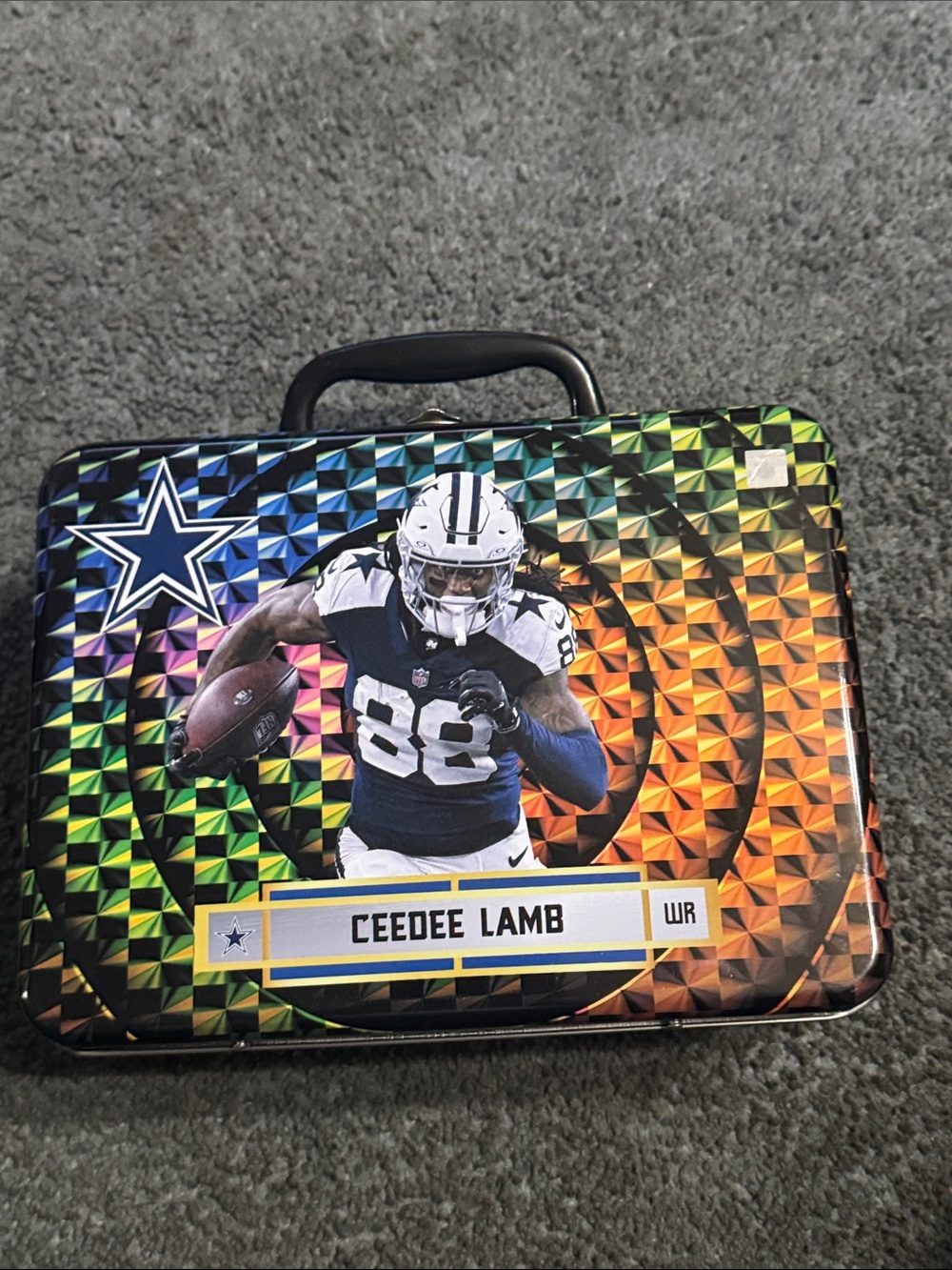 Ceedee Lamb Dallas Cowboys Holographic Metal Lunchbox - Multicolor